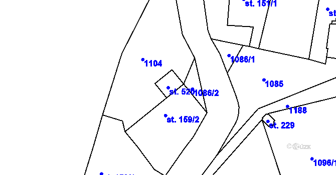Parcela st. 520 v KÚ Cerhenice, Katastrální mapa