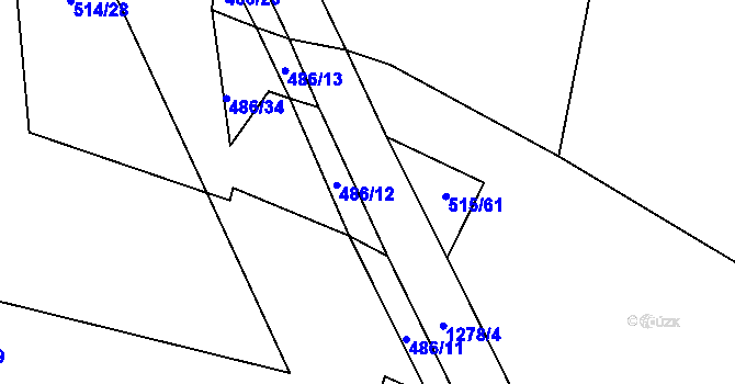 Parcela st. 1278/7 v KÚ Cerhenice, Katastrální mapa
