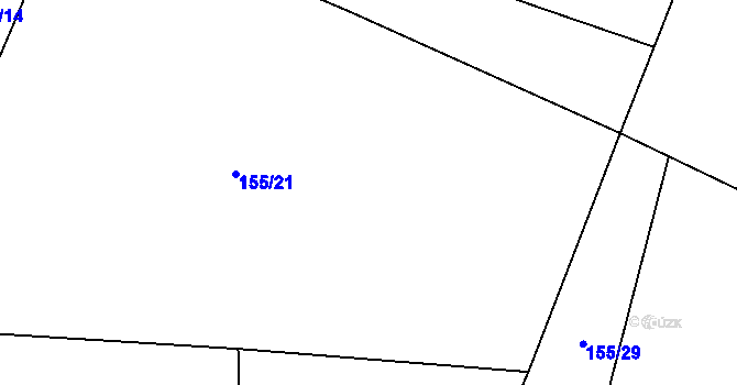 Parcela st. 155/21 v KÚ Cerhenice, Katastrální mapa