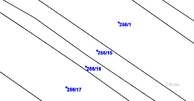 Parcela st. 256/15 v KÚ Cerhenice, Katastrální mapa