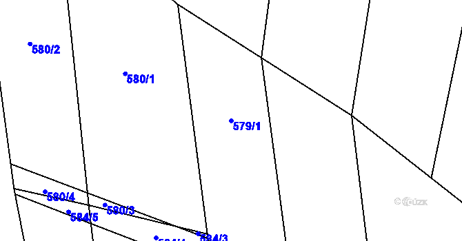Parcela st. 579/1 v KÚ Cerhenice, Katastrální mapa