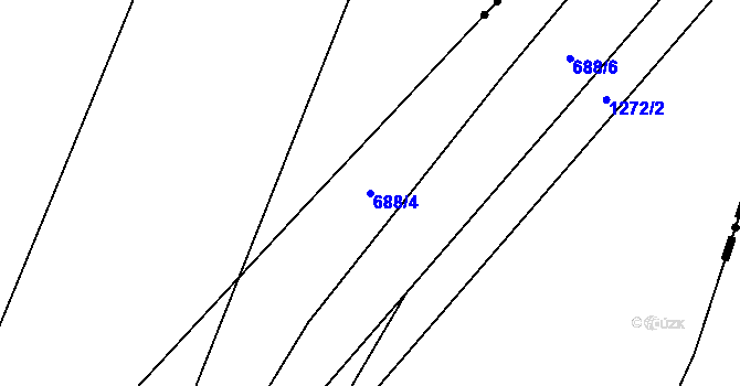 Parcela st. 688/4 v KÚ Cerhenice, Katastrální mapa