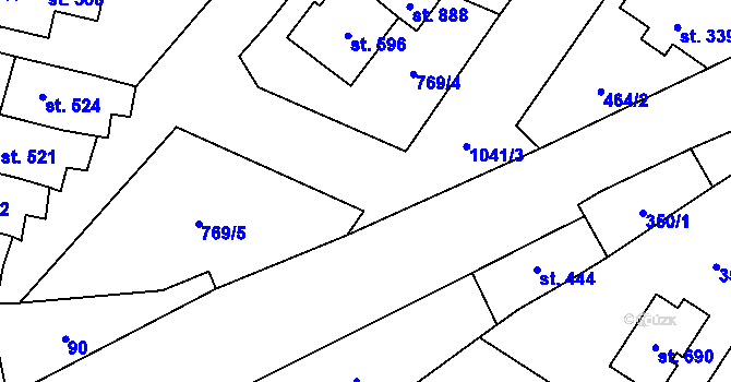 Parcela st. 769/25 v KÚ Cerhenice, Katastrální mapa