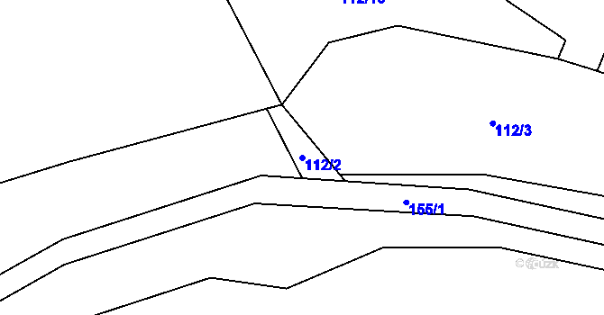 Parcela st. 112/2 v KÚ Cerhýnky, Katastrální mapa