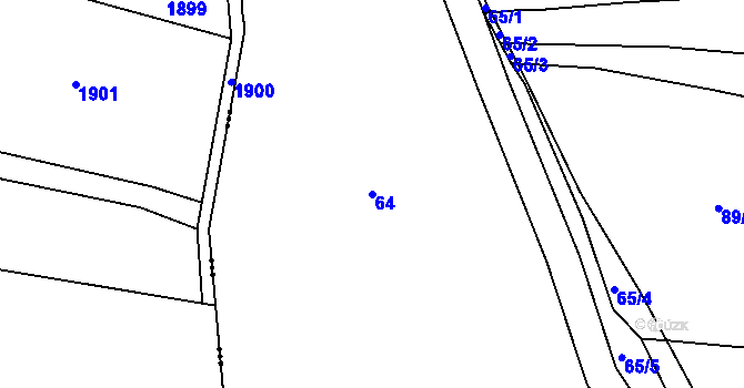 Parcela st. 64 v KÚ Cerhonice, Katastrální mapa