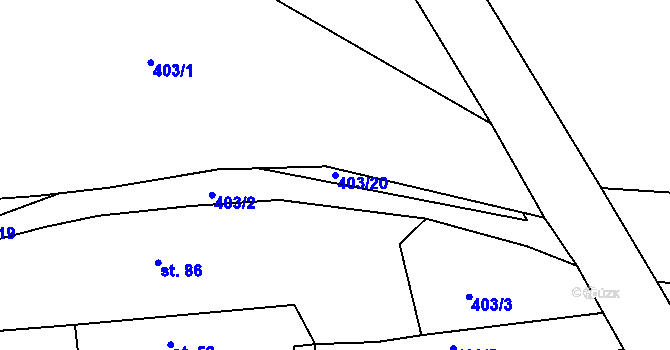 Parcela st. 403/20 v KÚ Cerhonice, Katastrální mapa