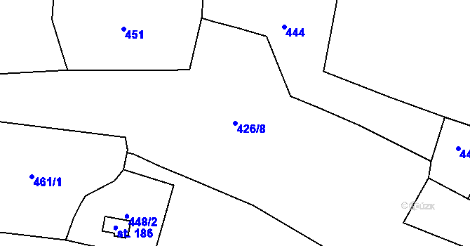 Parcela st. 426/8 v KÚ Cerhonice, Katastrální mapa