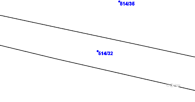 Parcela st. 514/32 v KÚ Cerhonice, Katastrální mapa