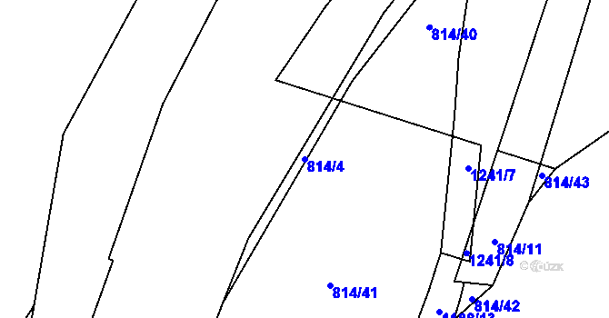 Parcela st. 814/4 v KÚ Cerhovice, Katastrální mapa