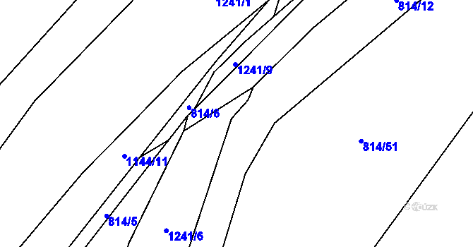 Parcela st. 814/9 v KÚ Cerhovice, Katastrální mapa