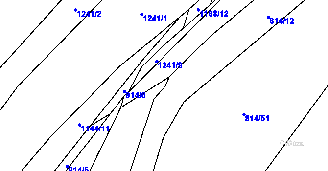 Parcela st. 814/10 v KÚ Cerhovice, Katastrální mapa