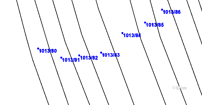 Parcela st. 1013/83 v KÚ Cerhovice, Katastrální mapa