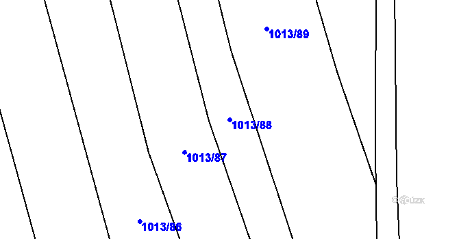 Parcela st. 1013/88 v KÚ Cerhovice, Katastrální mapa