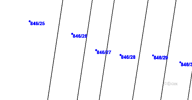 Parcela st. 846/27 v KÚ Cetechovice, Katastrální mapa