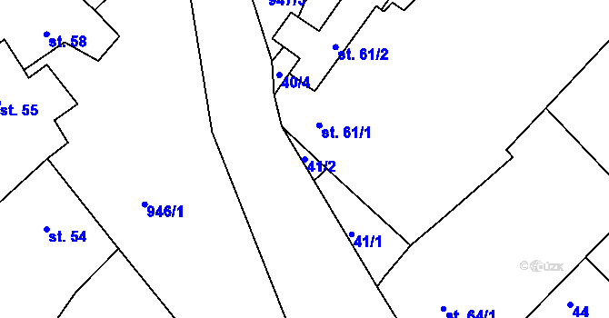 Parcela st. 41/2 v KÚ Cetkovice, Katastrální mapa