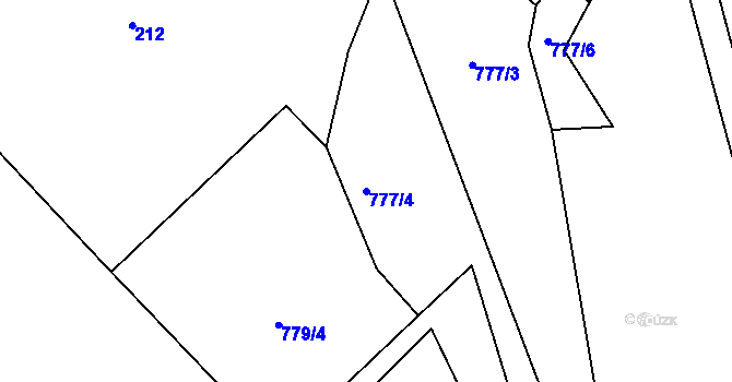 Parcela st. 777/4 v KÚ Cetkovice, Katastrální mapa
