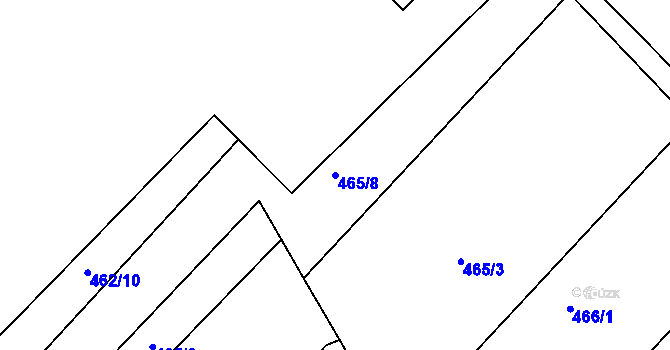 Parcela st. 465/8 v KÚ Cetkovice, Katastrální mapa