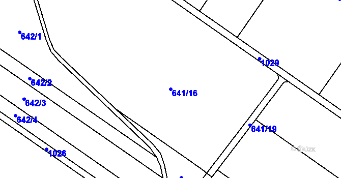 Parcela st. 641/16 v KÚ Cetkovice, Katastrální mapa
