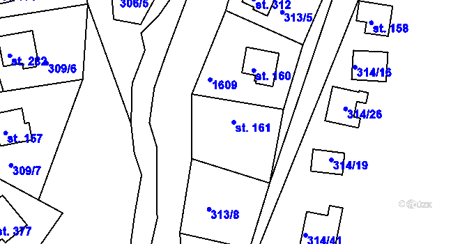Parcela st. 161 v KÚ Cetoraz, Katastrální mapa