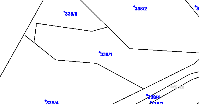 Parcela st. 338/1 v KÚ Cidlina, Katastrální mapa