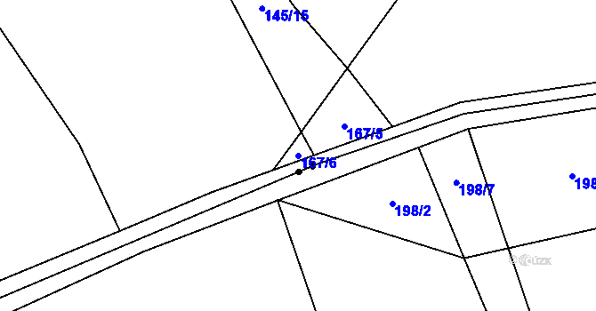 Parcela st. 167/6 v KÚ Cidlina, Katastrální mapa