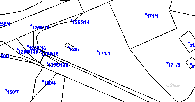 Parcela st. 171/1 v KÚ Cínovec, Katastrální mapa