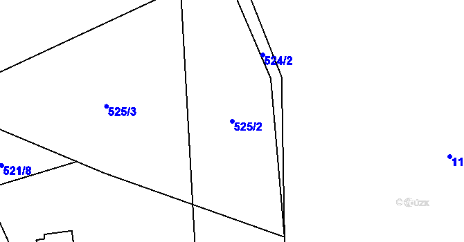 Parcela st. 525/2 v KÚ Cínovec, Katastrální mapa