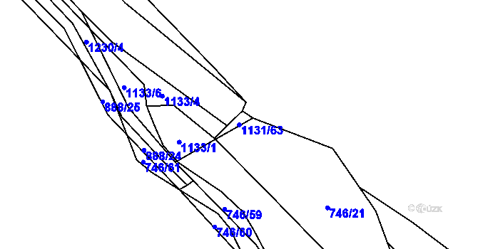 Parcela st. 1131/63 v KÚ Cínovec, Katastrální mapa