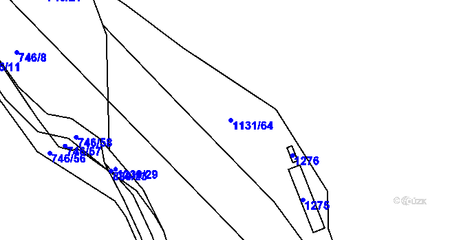 Parcela st. 1131/64 v KÚ Cínovec, Katastrální mapa