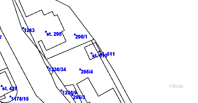 Parcela st. 511 v KÚ Cínovec, Katastrální mapa
