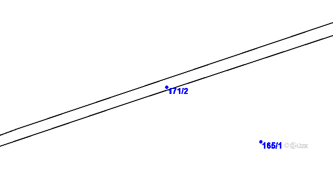 Parcela st. 171/2 v KÚ Třebešice, Katastrální mapa