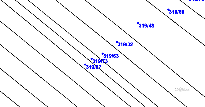 Parcela st. 319/63 v KÚ Císařov, Katastrální mapa