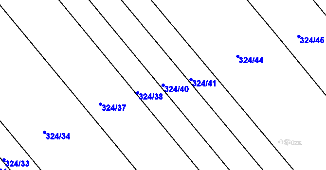 Parcela st. 324/40 v KÚ Císařov, Katastrální mapa