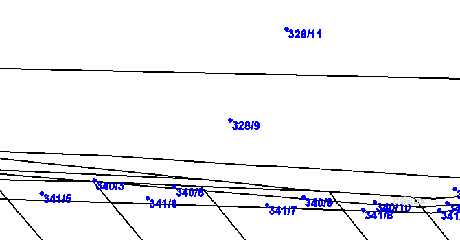 Parcela st. 328/9 v KÚ Císařov, Katastrální mapa