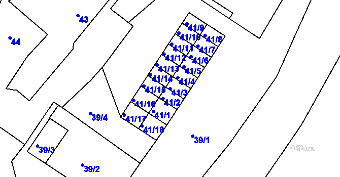 Parcela st. 41/3 v KÚ Citice, Katastrální mapa