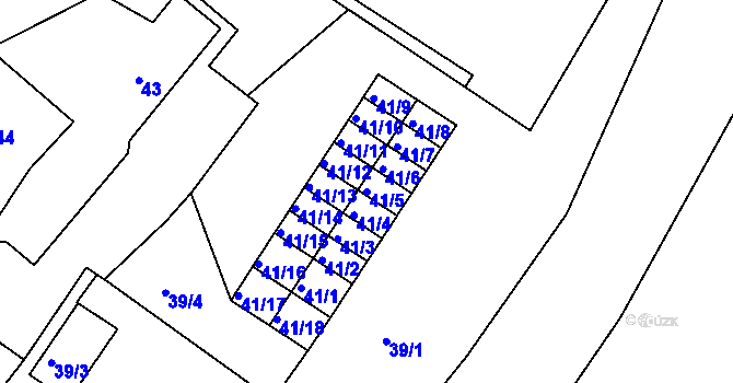 Parcela st. 41/5 v KÚ Citice, Katastrální mapa