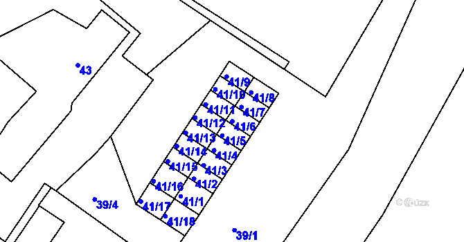 Parcela st. 41/6 v KÚ Citice, Katastrální mapa