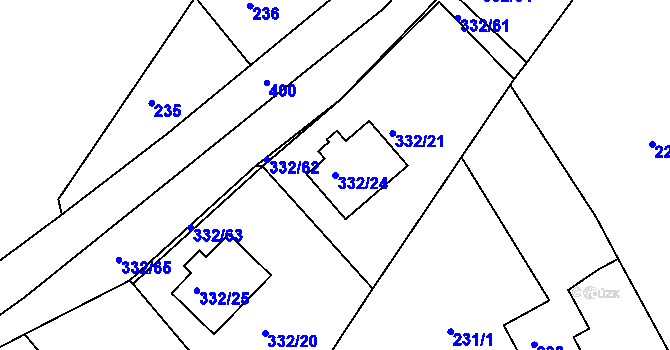 Parcela st. 332/24 v KÚ Citice, Katastrální mapa