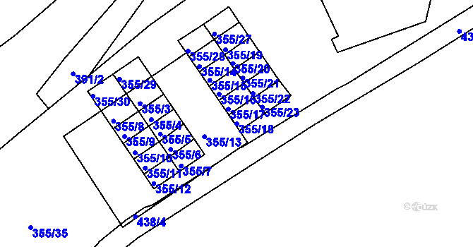 Parcela st. 355/18 v KÚ Citice, Katastrální mapa