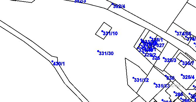 Parcela st. 331/30 v KÚ Citice, Katastrální mapa