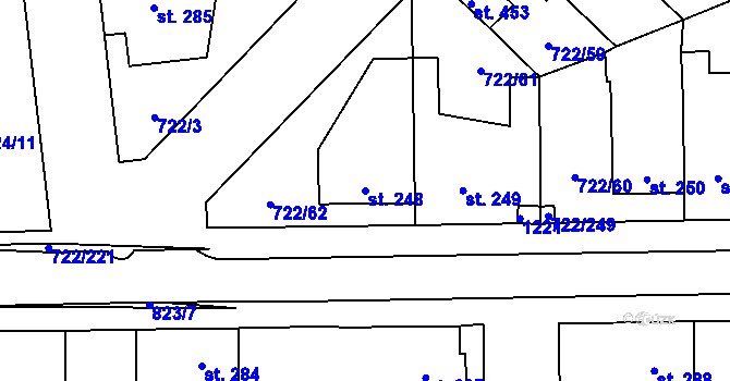 Parcela st. 248 v KÚ Cítoliby, Katastrální mapa