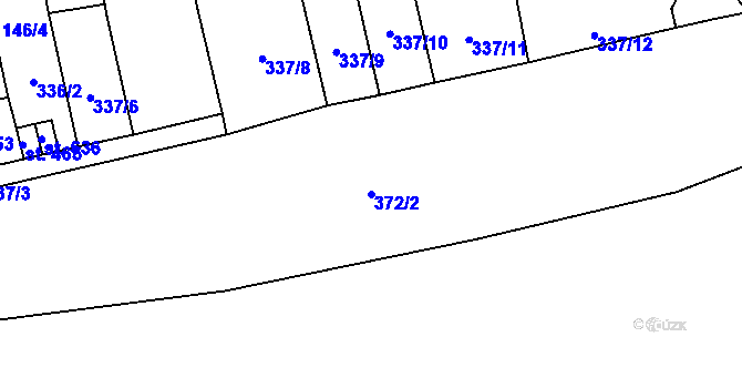 Parcela st. 372/2 v KÚ Cítoliby, Katastrální mapa