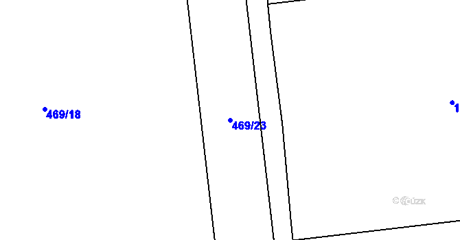 Parcela st. 469/23 v KÚ Cítoliby, Katastrální mapa