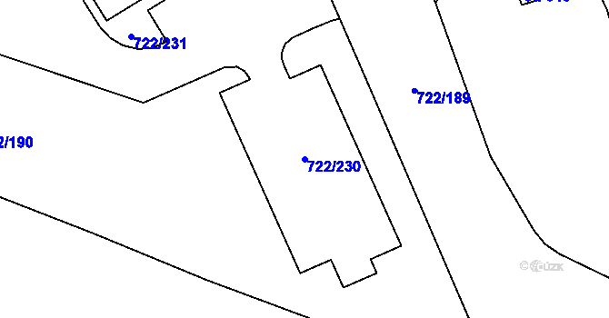 Parcela st. 722/230 v KÚ Cítoliby, Katastrální mapa