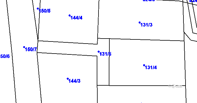 Parcela st. 131/5 v KÚ Cítoliby, Katastrální mapa