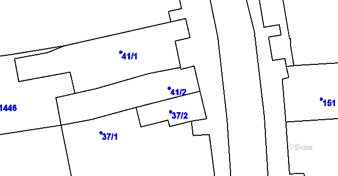 Parcela st. 41/2 v KÚ Citonice, Katastrální mapa
