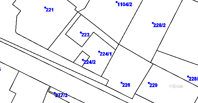 Parcela st. 224/1 v KÚ Citonice, Katastrální mapa