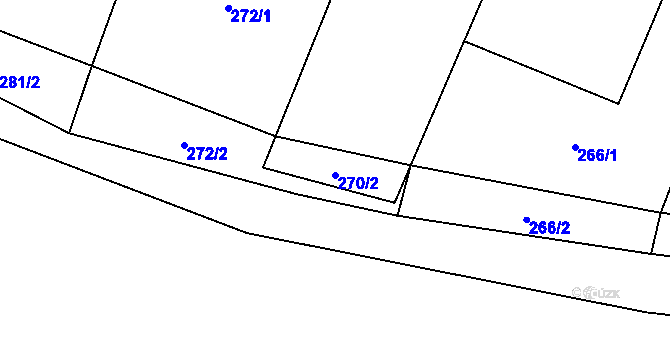 Parcela st. 270/2 v KÚ Citonice, Katastrální mapa