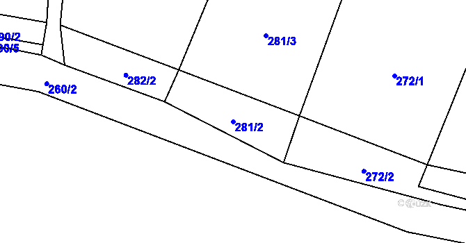 Parcela st. 281/2 v KÚ Citonice, Katastrální mapa