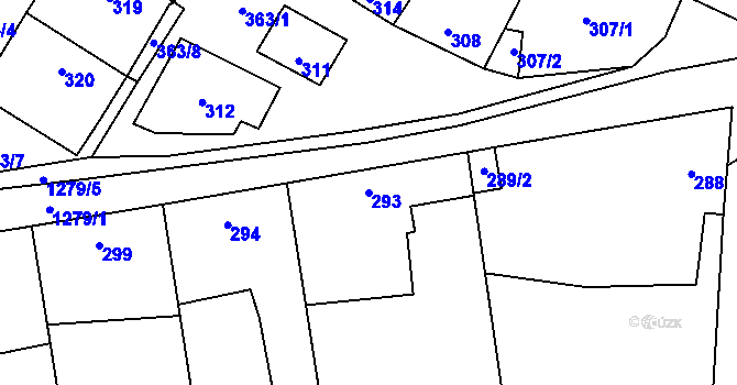 Parcela st. 293 v KÚ Citonice, Katastrální mapa